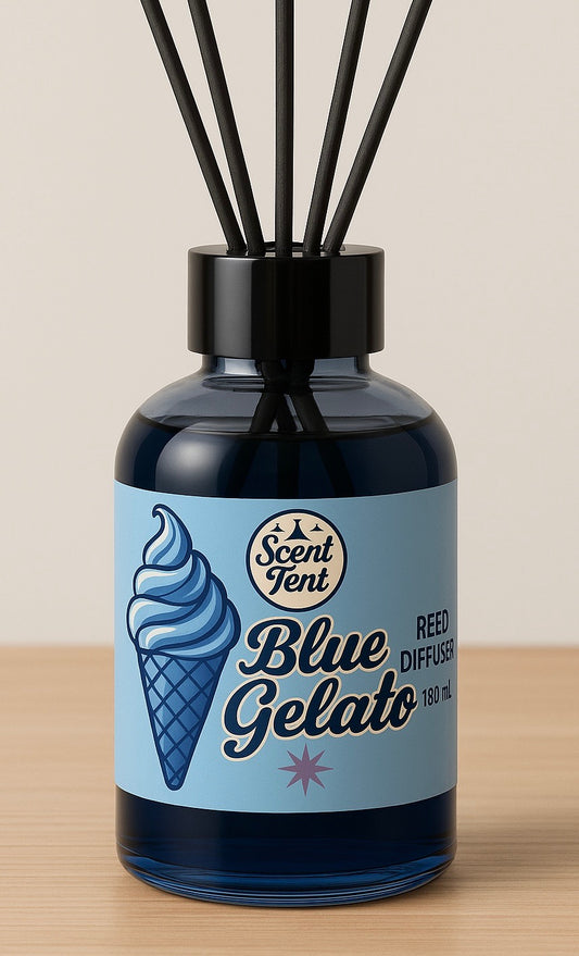 Blue Gelato Scented Clear Glass Diffuser 180ml