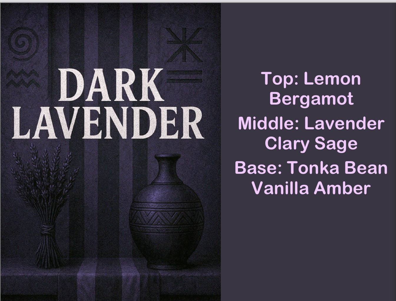 Dark Lavender Scented Black Round Glass Diffuser (180ml)