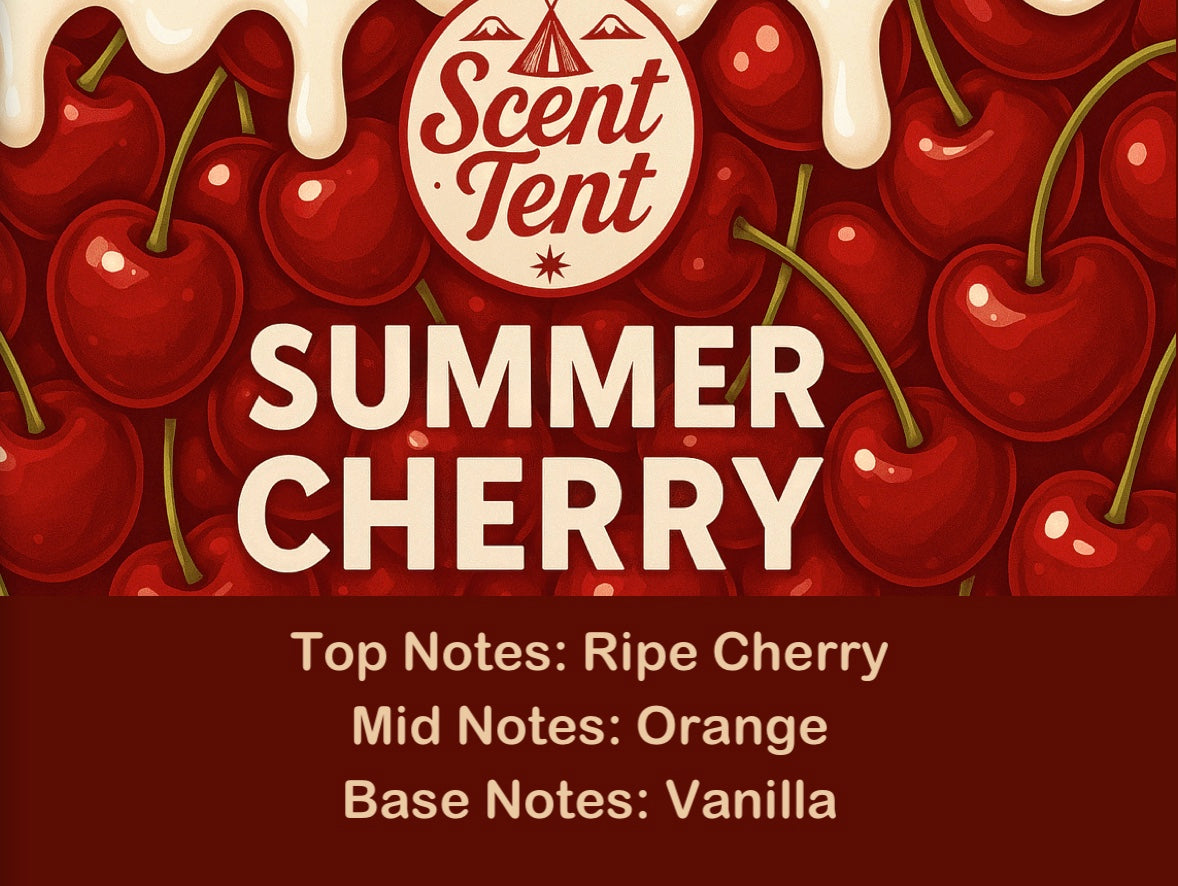 Summer Cherry Scented White Round Glass Diffuser 180ml