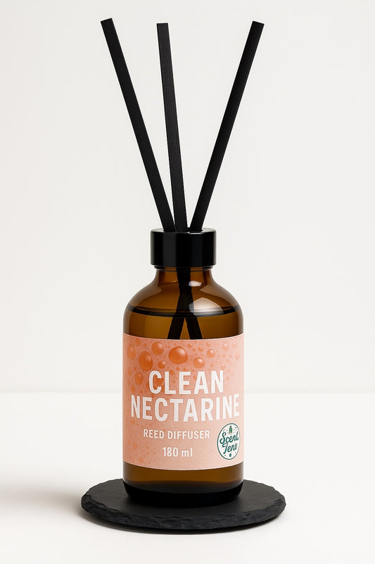 Clean Nectarine Amber Boston Glass Diffuser 180ml