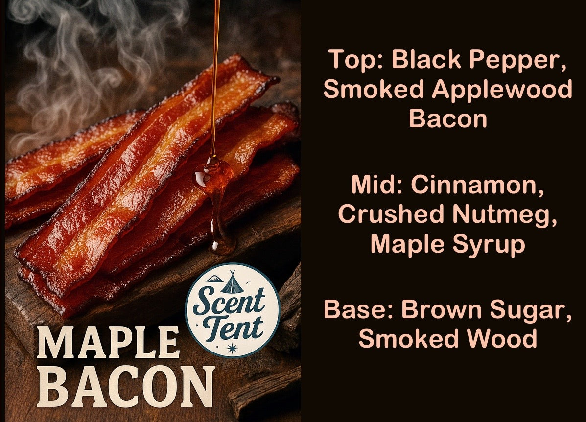 Maple Bacon Scented Amber Glass Diffuser 180ml