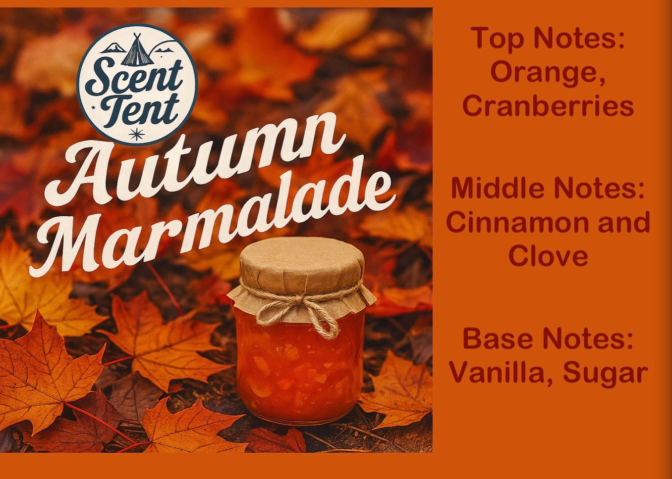 Autumn Marmalade Scented Amber Glass Diffuser 180ml
