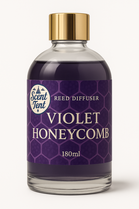 Violet HoneyComb Scented Clear Glass Diffuser 180ml