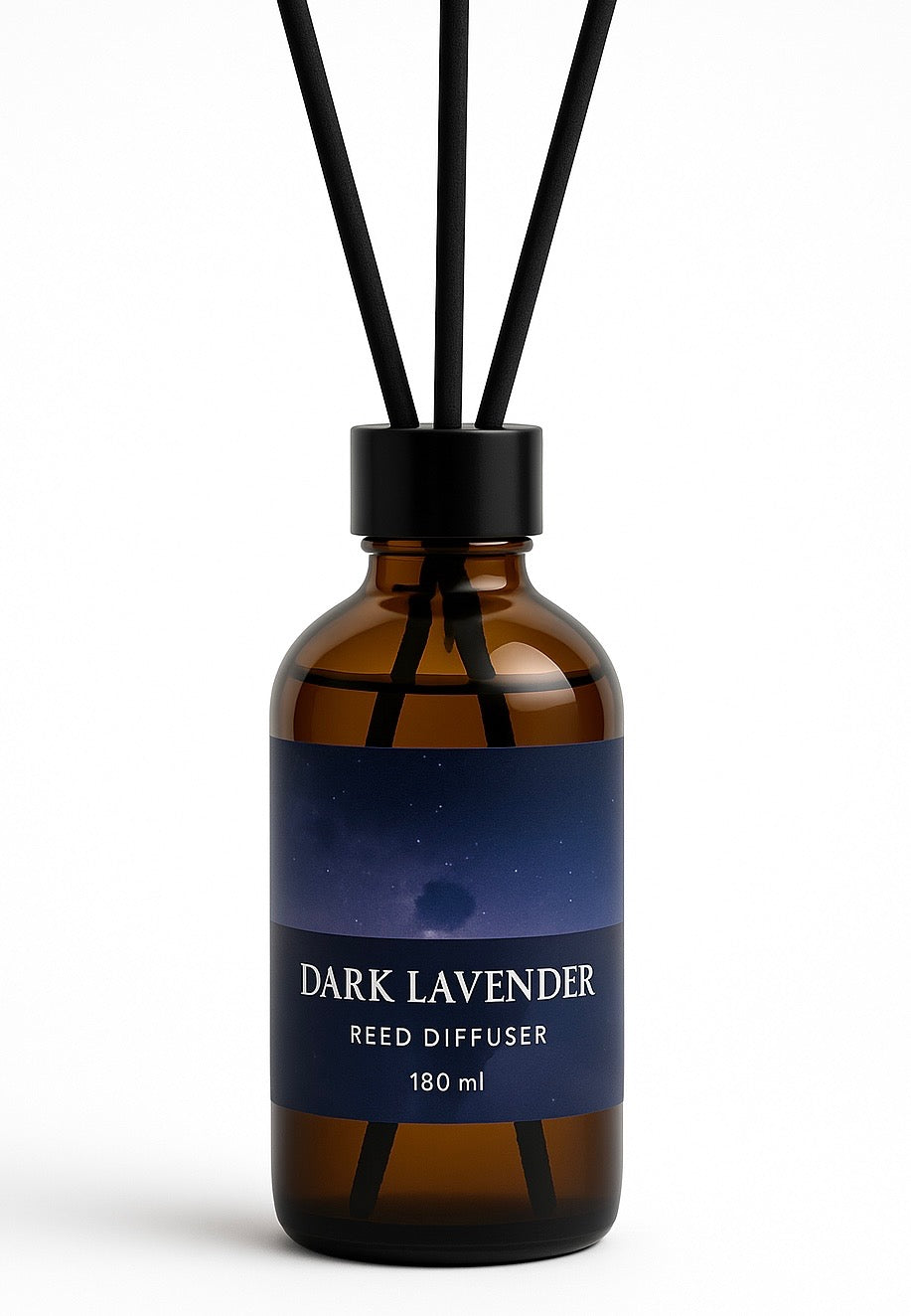 Dark Lavender Scented Amber Boston Glass Diffuser 180ml