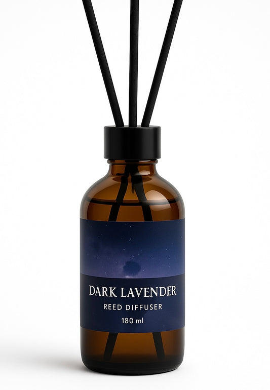 Dark Lavender Scented Amber Boston Glass Diffuser 180ml