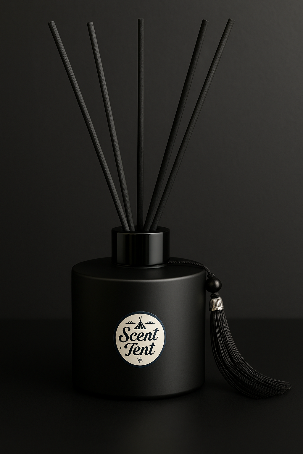 Black Round Reed Diffuser Combo