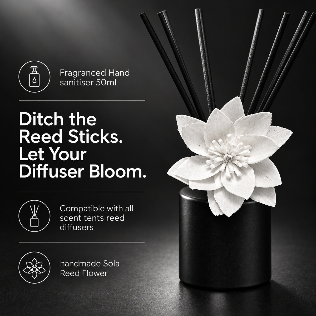 Handmade Sola Reed Flower