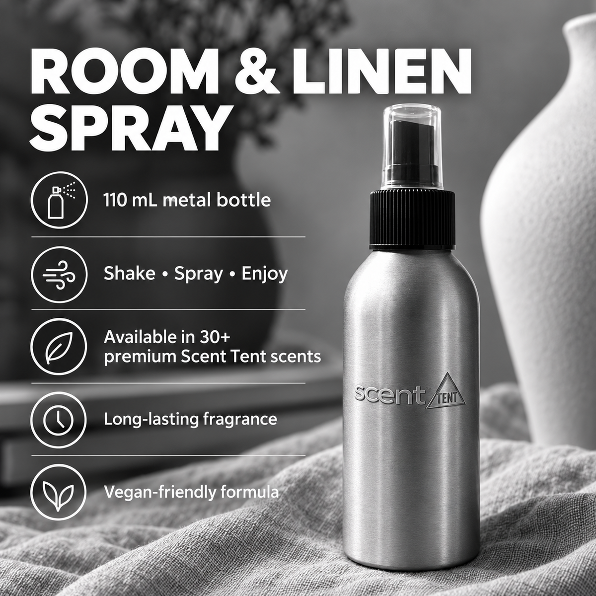 Premium Room and Linen Spray - 110 ml (Metal bottle)