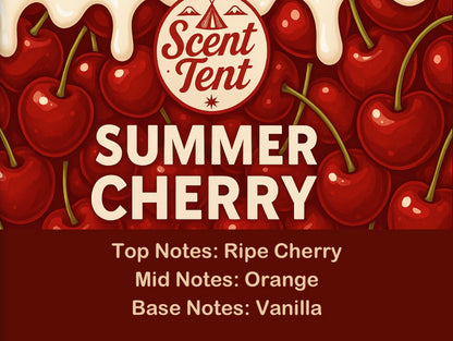 Summer Cherry Scented White Round Glass Diffuser 180ml