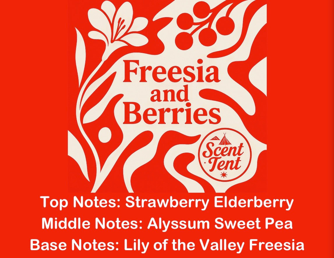 Freesia and Berries Scented Transparent Red Round Glass Diffuser 180ml