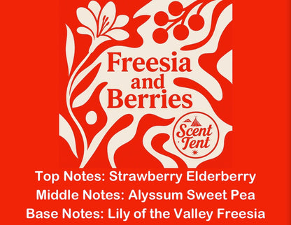 Freesia and Berries Scented Transparent Red Round Glass Diffuser 180ml