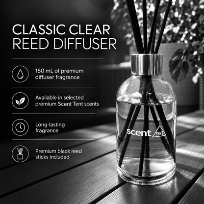 Deluxe Classic Clear Reed Diffuser - Choose your scent (160ml)