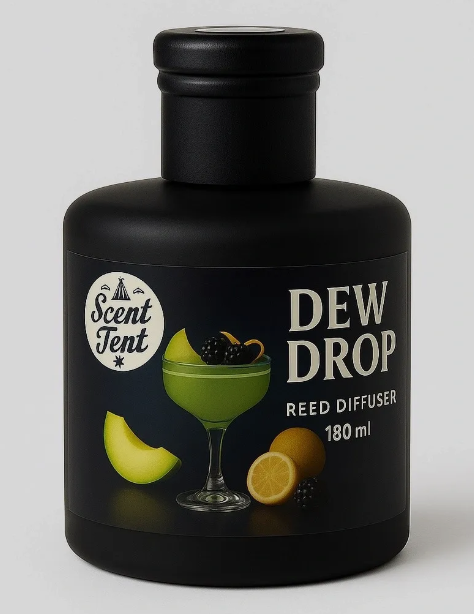 Secret Menu - Dew Drop Reed Diffuser – Matte Black Glass (180ml)