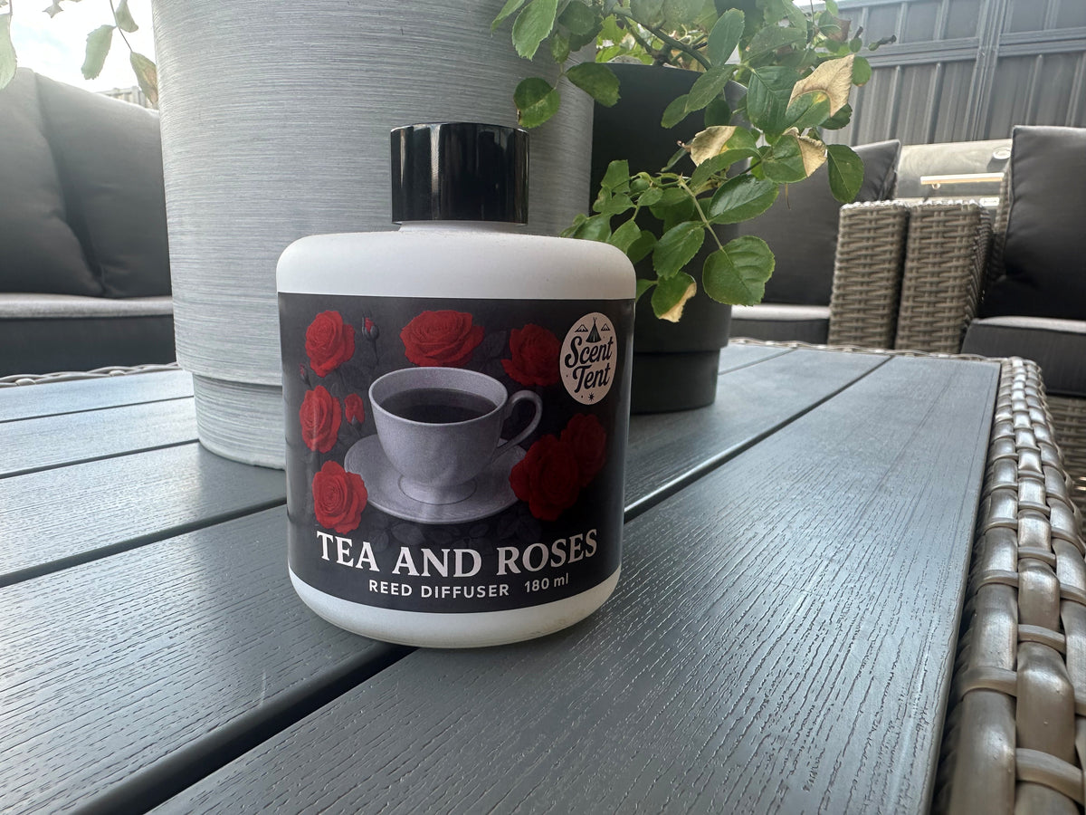 Secret Menu - Tea & Roses Reed Diffuser – Grey Glass (180ml)