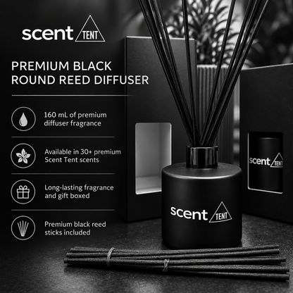 Deluxe Classic Black Reed Diffuser - Choose your scent (160ml)