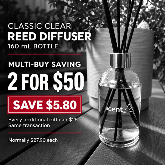 Deluxe Classic Clear Reed Diffuser - Choose your scent (160ml)